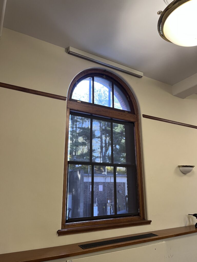 arnold arboretom roller shade installation window 1