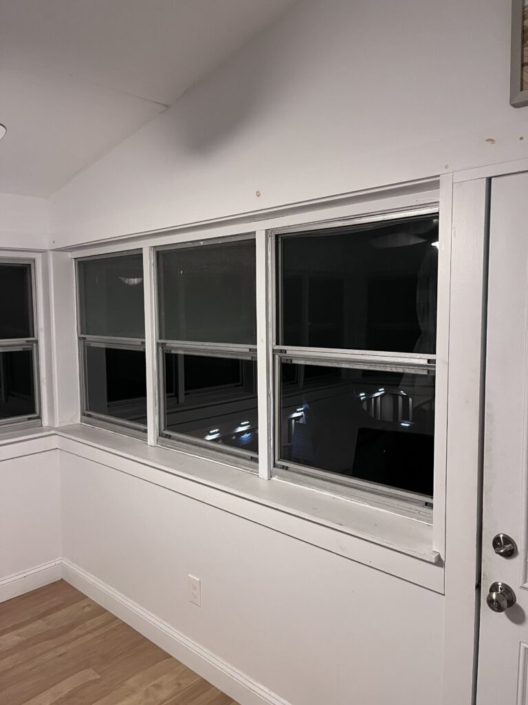 before picture of porch window