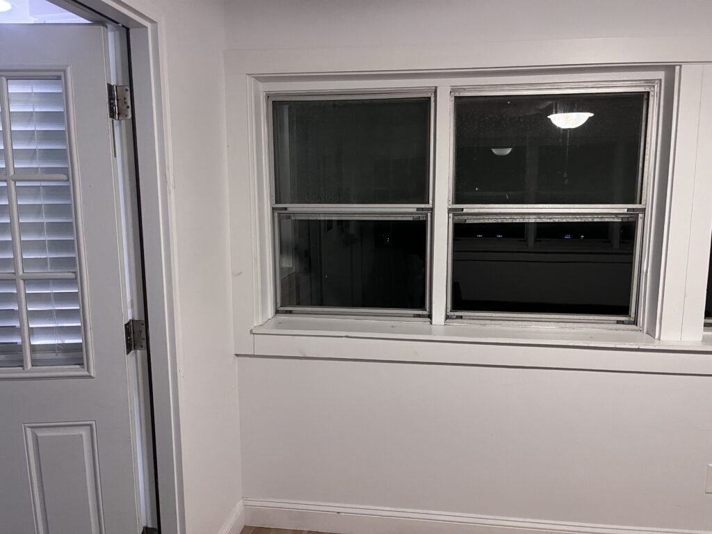 storm window before installation