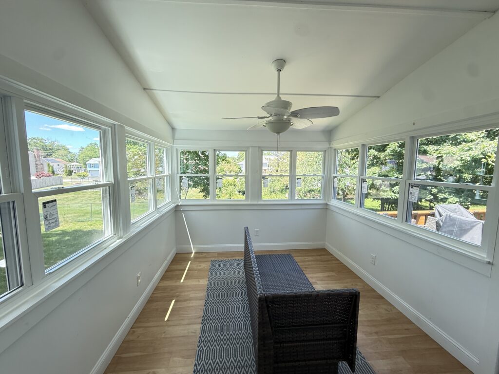 new porch window full view inside
